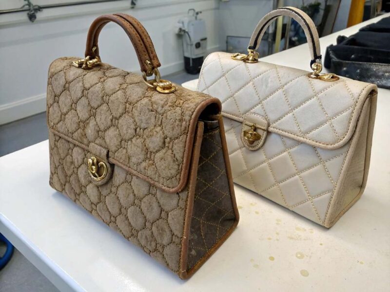 clean mold off vintage Dior bags