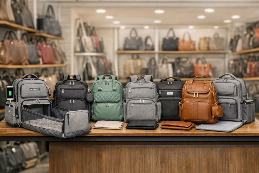 Best diaper bag backpacks 2026 comparison featuring Astro Alan, BabbleRoo, Skip Hop Forma, RUVALINO, PILLANI, Omanmoli and KABAQOO for new parents