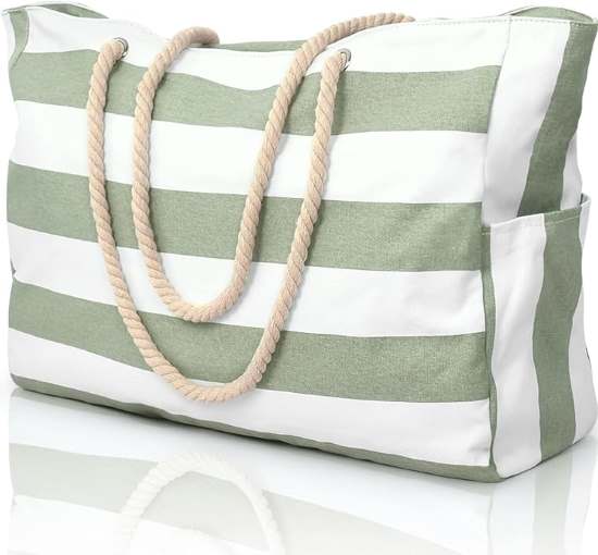 Becokan Large Waterproof Beach Tote Bag