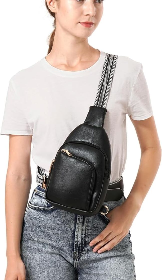 MHCNLL anti-theft RFID sling bag for women, crossbody purse with fanny pack style, secure travel bag