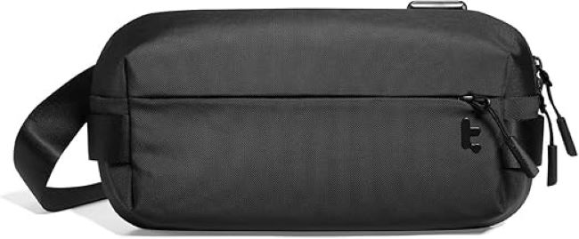 tomtoc compact EDC sling bag 3–10L, minimalist crossbody chest pack for men and women, recycled polyester