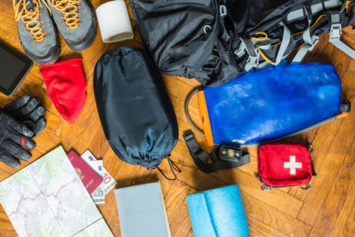 Basic equipment to pack by the tourist