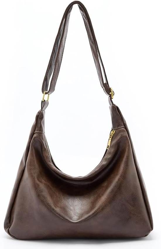Celestina Hobo Bags for Women Ultra Soft Foldable Vegan Leather Shoulder Handbag