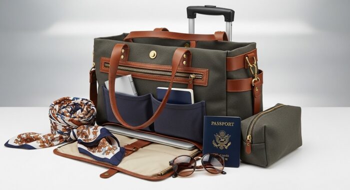 Why is organization and storage critical in selecting a travel tote bag for women