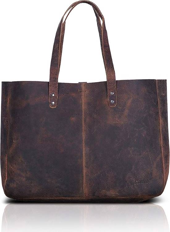 KomalC Leather Tote Bag for Women Purse Satchel Travel Bag Shopping Carry Messenger Multipurpose Handbag