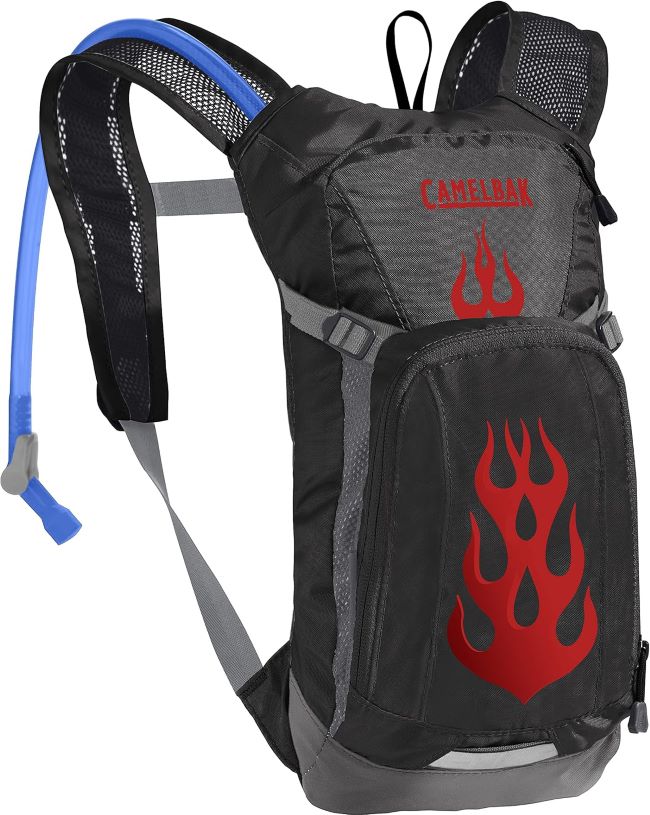 CamelBak Mini M.U.L.E. kids hydration backpack with 50oz reservoir, designed for hiking and biking adventures for children