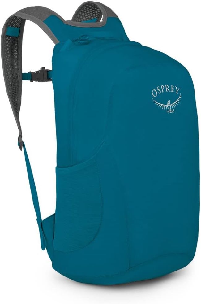 Osprey Ultralight collapsible daypack with 18L capacity, lightweight packable design, and extra storage for travel, hiking, and daily use