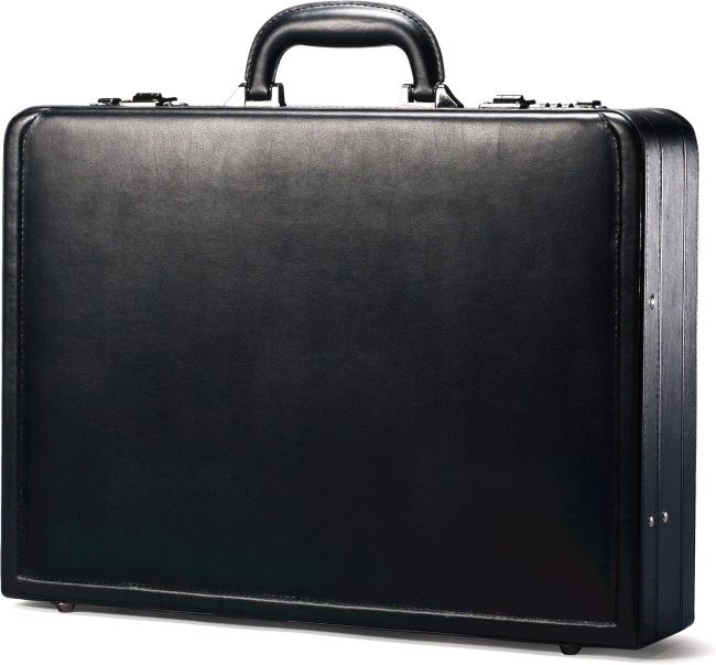Samsonite leather attache case for professionals in New York