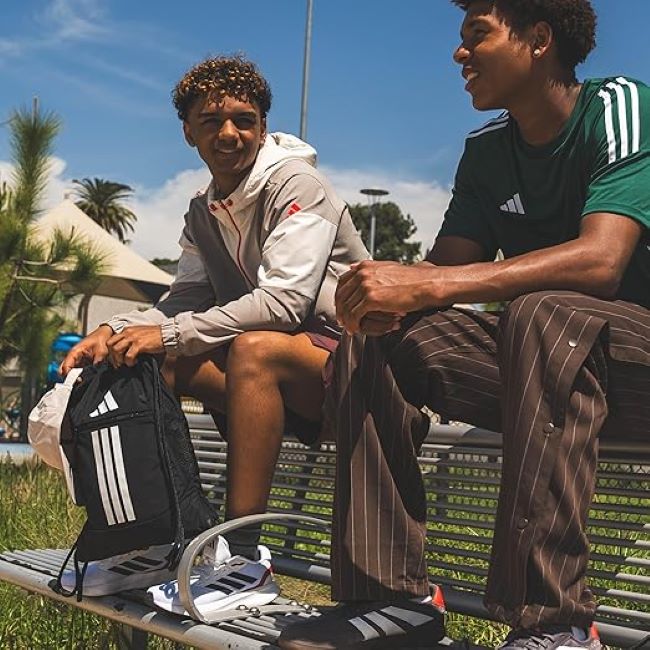 Lightweight adidas Alliance Sackpack with spacious storage for athletic gear and daily use