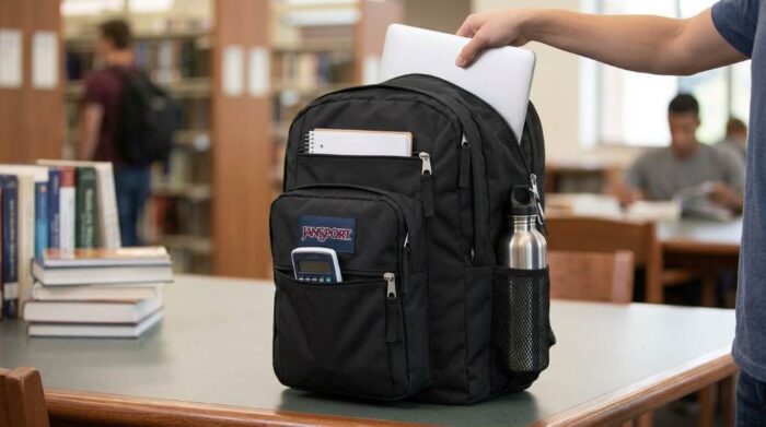 Durable JanSport backpack for daily campus use