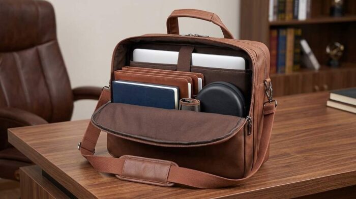 Seyfocnia messenger bag compartments for work essentials