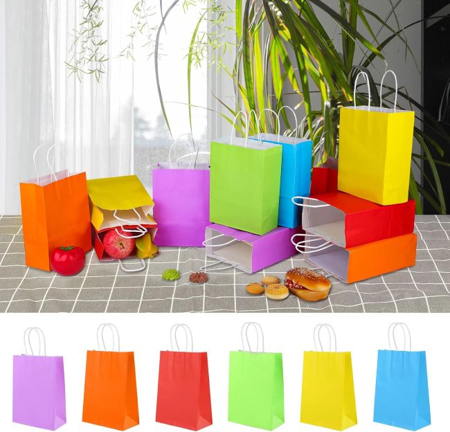 XPCARE Kraft Paper Gift Bags with durable recyclable paper construction